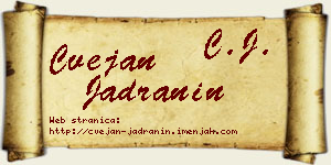 Cvejan Jadranin vizit kartica